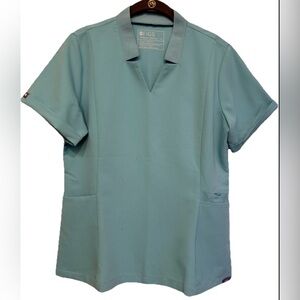 FIGS Inala Scrub Top Women’s Medium Oasis Discontinued Limited Edition FIONx
